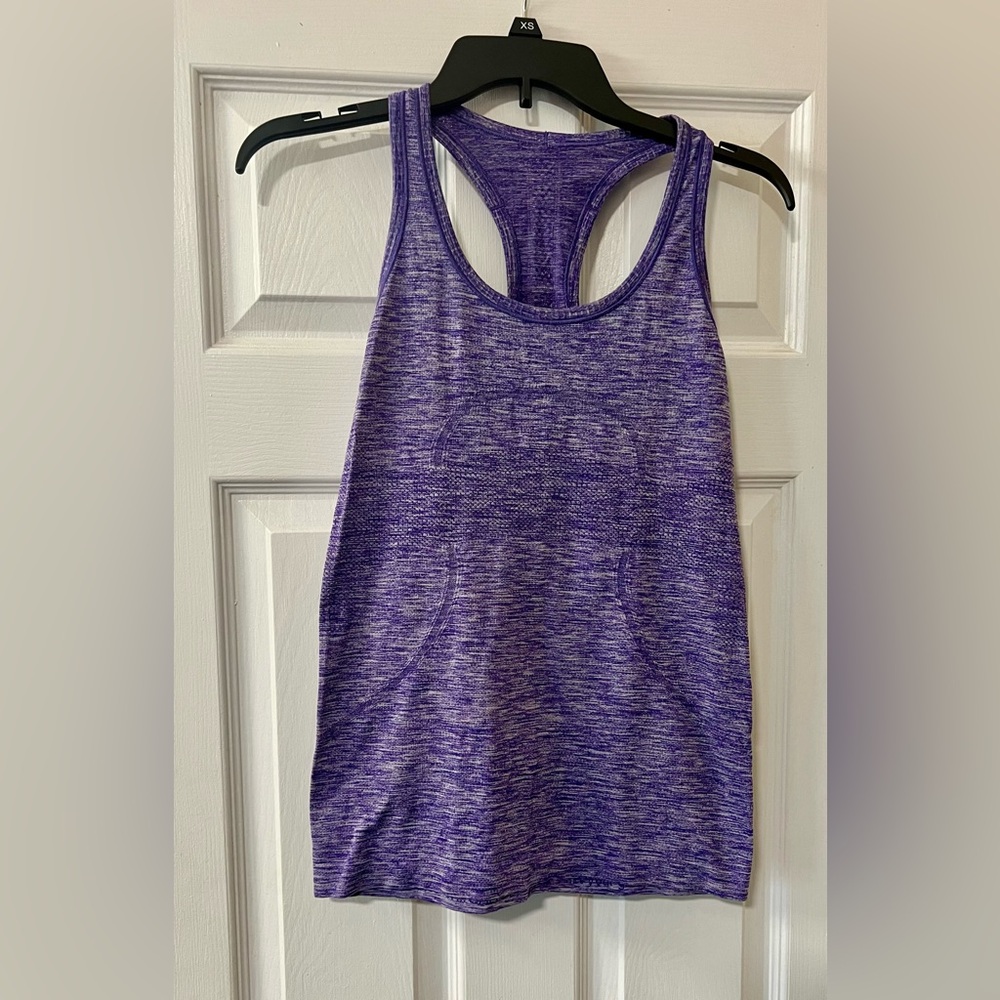 Lululemon Swiftly Heathered Purple Racerback Tank Size 4